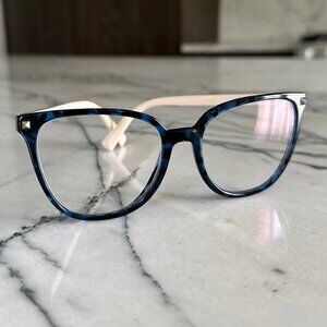 Valentino Eyeglasses - Womens - Blue Havana